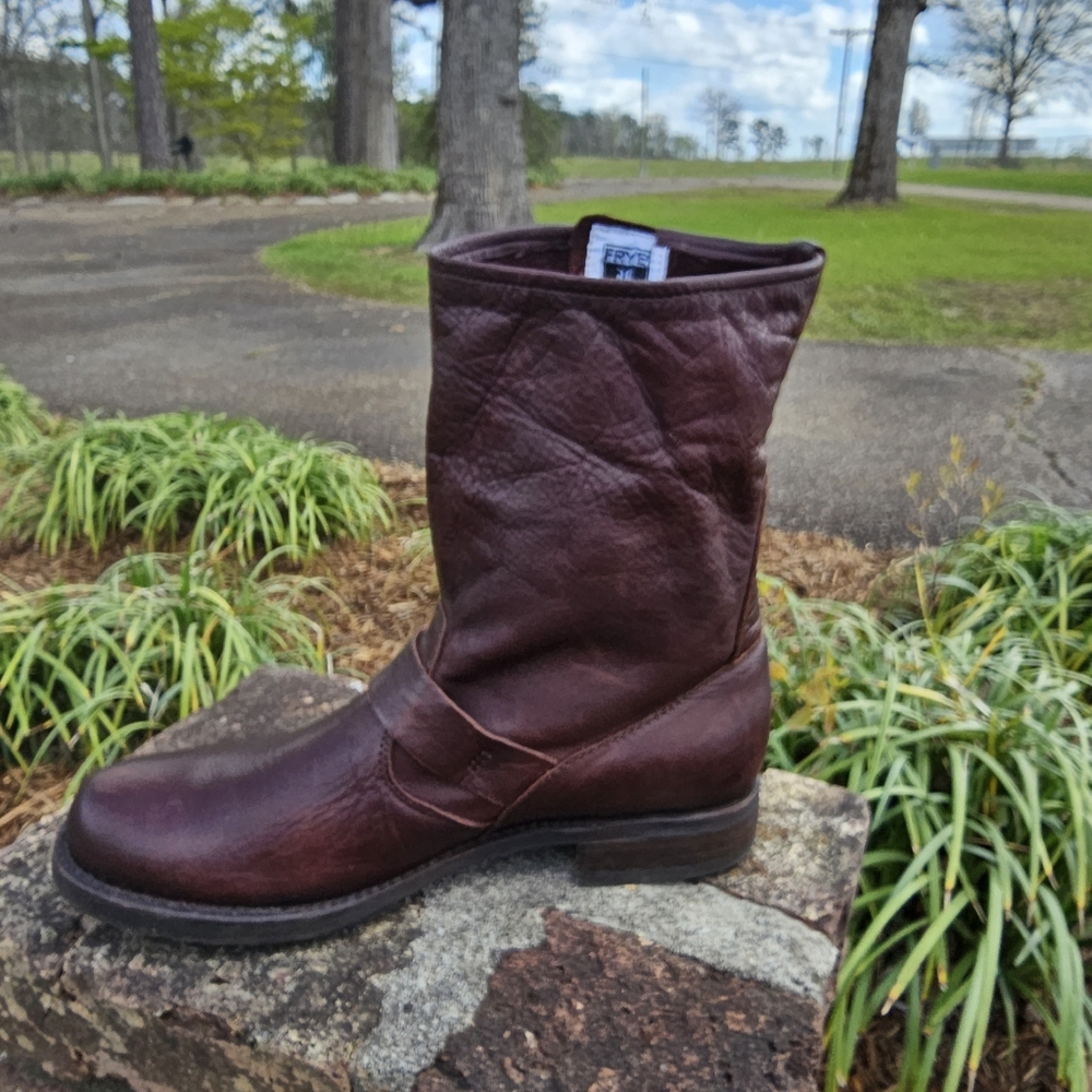 Frye Brown Leather Ankle Boots Size 9 - Picture 9 of 14